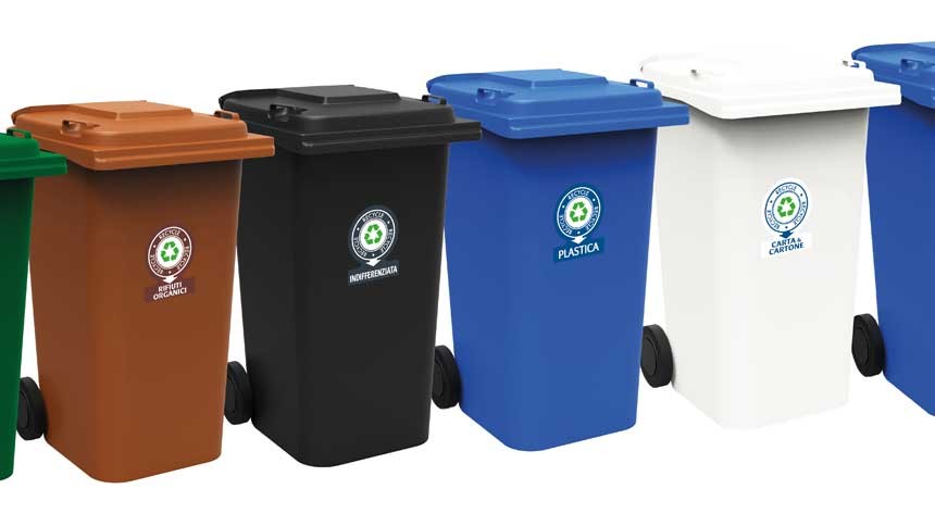 5 Etichette per la gestione dei rifiuti - Formato COMMUNITY (18x23cm) -  INDIFFERENZIATA